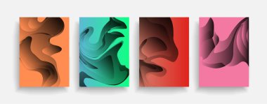 Kapakların sanatsal tasarımı. Yaratıcı renk arkaplanı. Modaya uygun gelecek tasarımı