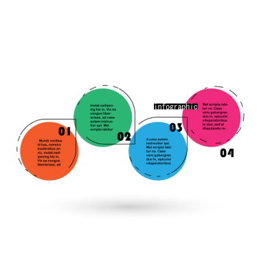 Çeşitli yuvarlak doğrusal şekillere sahip modern soyut geometrik arkaplan. Dinamik bileşimin vektör illüstrasyonu.