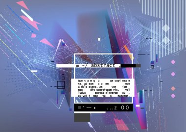 Grafik geometrik elementlerle kaplanmış şablonlar. Broşürler, posterler, kapaklar ve afişler için kullanılabilir. Vektör illüstrasyonları.