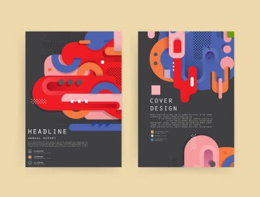 Vektör arkaplanı. 3D soyut kağıt sanat tarzı, iş sunumları için tasarım düzeni, el ilanları, posterler, baskılar, kartlar, broşür kapağı.