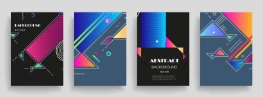 Sanat tasarımı kapsar. Yaratıcı arkaplan renkleri. Moda fütürist tasarımı