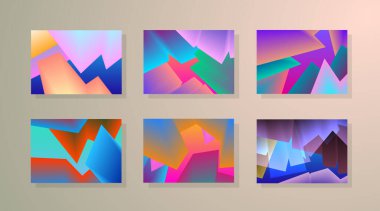 Modern soyut kapaklar seti. Renkli kompozisyon. Eps10 vektörü.