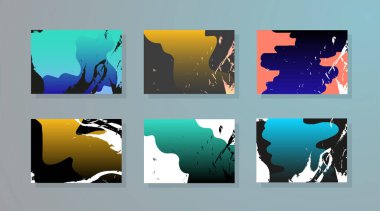 Modern soyut kapaklar seti. Renkli kompozisyon. Eps10 vektörü.