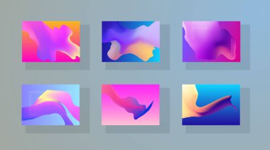 Modern soyut kapaklar seti. Renkli kompozisyon. Eps10 vektörü.