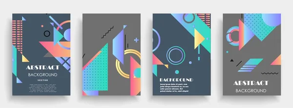 Desain Sampul Artistik Warna Kreatif Latar Belakang Desain Futuristik Trendy - Stok Vektor