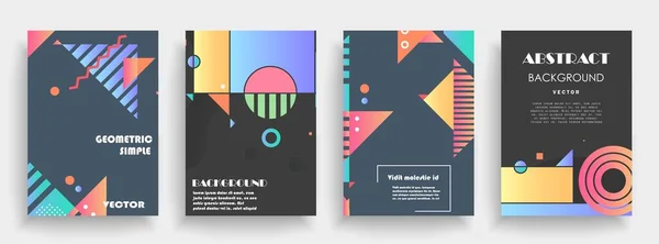 Artistieke Covers Ontwerp Creatieve Kleuren Achtergronden Trendy Futuristische Vormgeving — Stockvector