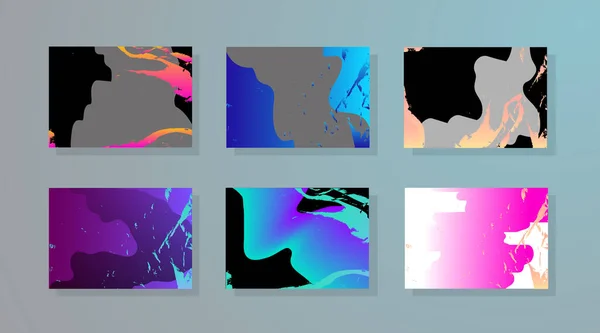 Modern soyut kapaklar seti. Renkli kompozisyon. Eps10 vektörü.