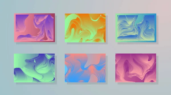 Couvertures Abstraites Modernes Ensemble Composition Formes Colorées Vecteur Eps10 — Image vectorielle