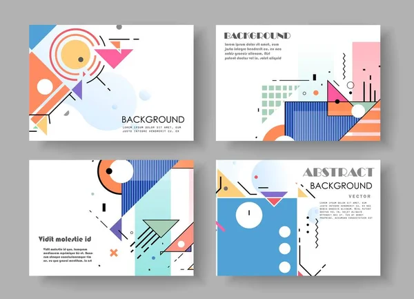 İş broşürü ayarlandı. Yaratıcı arkaplan renkleri. Moda fütürist tasarımı