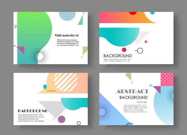 İş broşürü ayarlandı. Yaratıcı arkaplan renkleri. Moda fütürist tasarımı