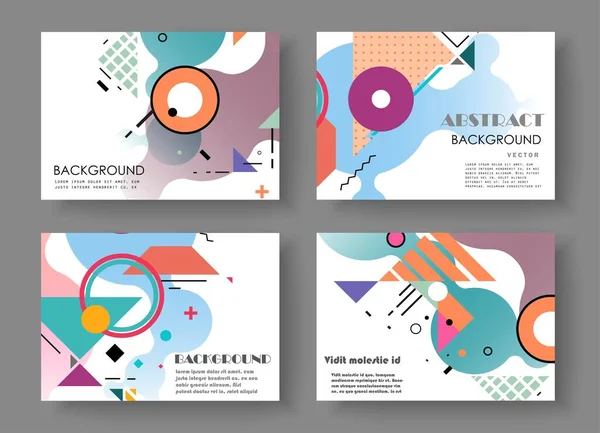 Business Broschüre Vektor Set Kreative Farben Hintergründe Trendiges Futuristisches Design Stockvektor