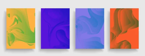 Moderní Abstraktní Obálky Nastaveny Abstraktní Složení Tvarů Futuristický Minimální Design — Stockový vektor