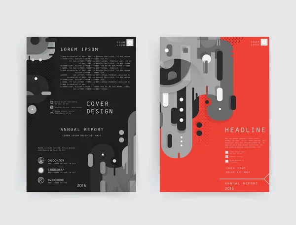 現代の抽象的なカバーセット 抽象的な形の構成 未来的なミニマルデザイン 第十話 — ストックベクタ
