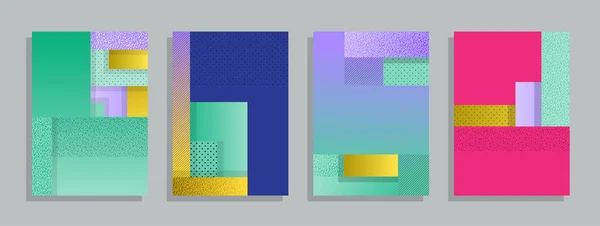 Couvertures Abstraites Modernes Ensemble Composition Abstraite Des Formes Design Minimaliste — Image vectorielle