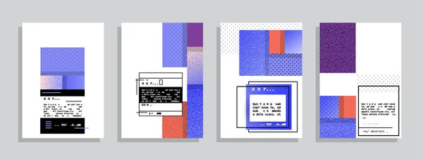 Современный Набор Абстрактных Обложек Абстрактная Форма Композиции Футуристический Минимальный Дизайн — стоковый вектор