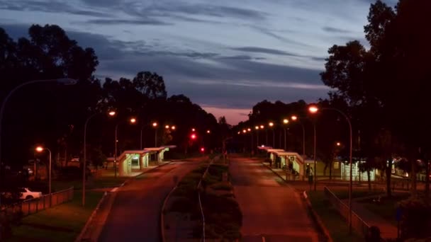 Bus station time lapse blur motion — Stock Video