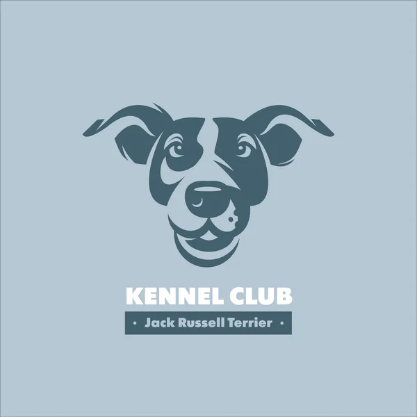 Hund, vektor logo. Kennelklubben. Jack Russell Terrier. — Stock vektor