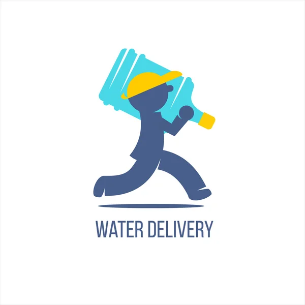 Su dağıtım hizmeti. Teslimatçı ile büyük şişe üzerinde bir gerekir