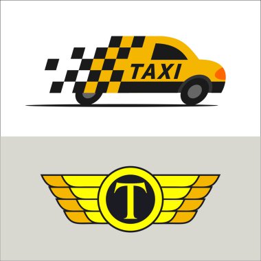 Taksi. Vektör logosu, logosu.