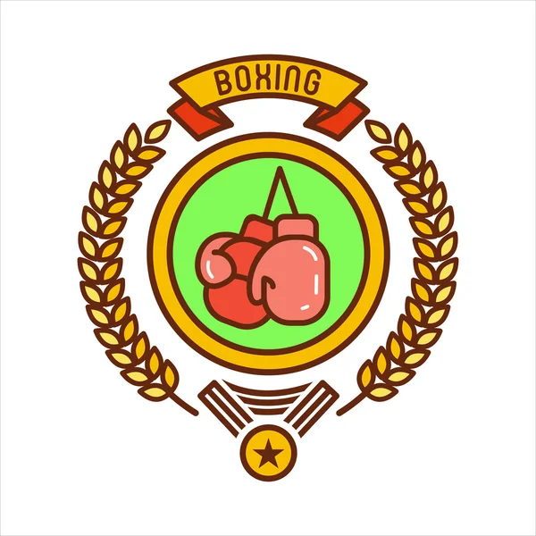 Boxeo. Signo vectorial, logotipo, aislado sobre fondo blanco . — Vector de stock