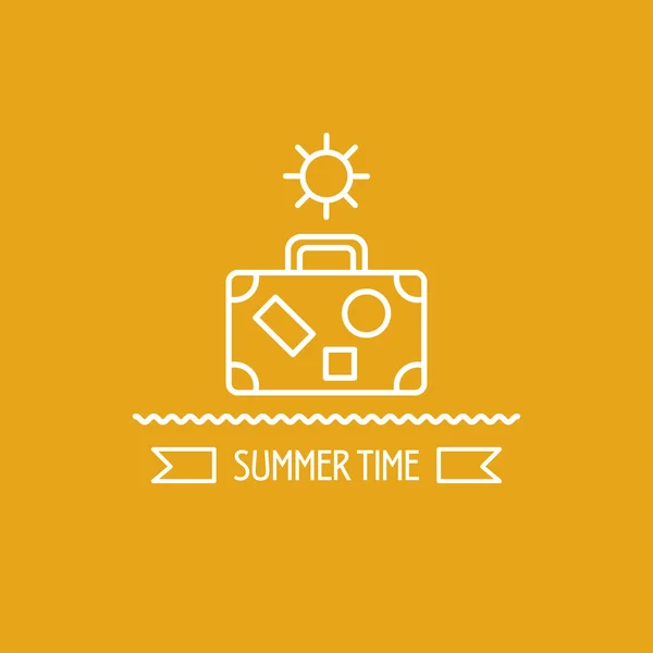 Zomer. Logo, vector illustratie, embleem. — Stockvector