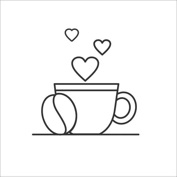Señal vectorial café. Una taza de café. El logo de la cafetería — Vector de stock