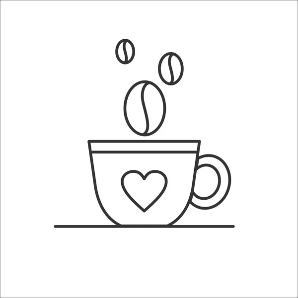 Vector assina café. O logótipo do café. Uma xícara de café —  Vetores de Stock