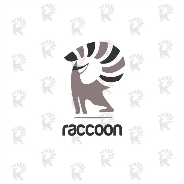 Mapache. Logo de la empresa, vector logo . — Vector de stock