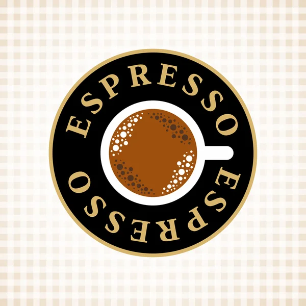 Espresso. Café. Copa. Logo de color vectorial . — Vector de stock