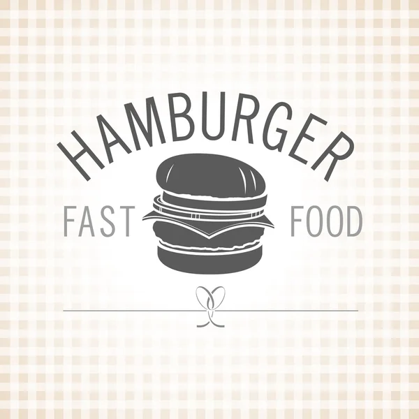 Restoran, Cafe. Hamburger. Fast food. Vektör logosu. — Stok Vektör