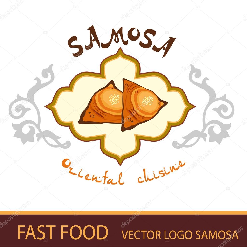 FAST food. VECTOR LOGO SAMOSA