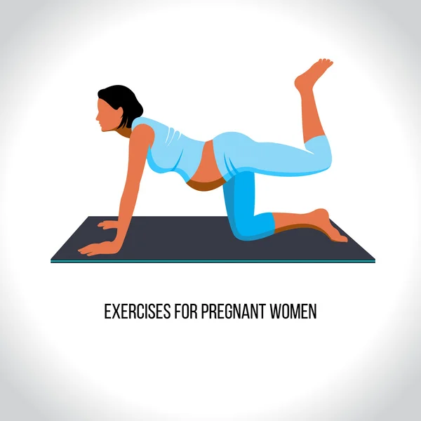 Exerciții pentru femeile gravide 2 — Vector de stoc