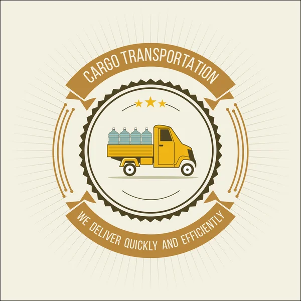 Trucking logo vettoriale in stile vintage . — Vettoriale Stock