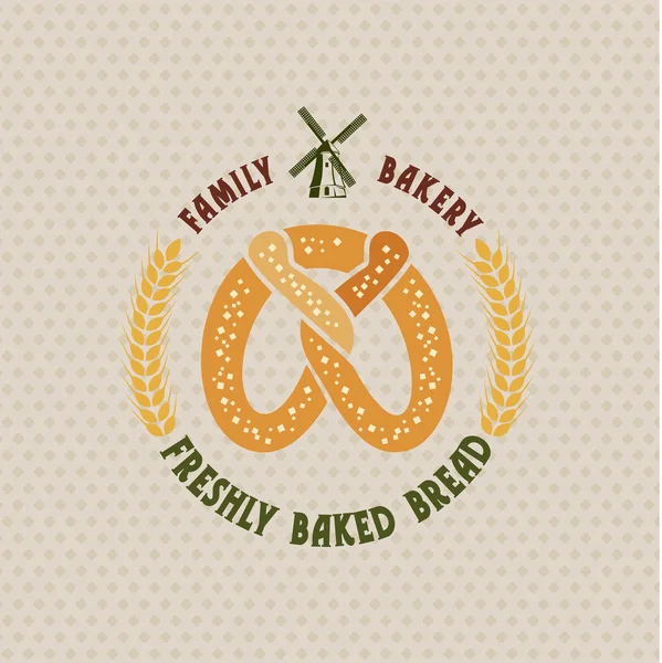 Bakery vector logo retrò . — Vettoriale Stock