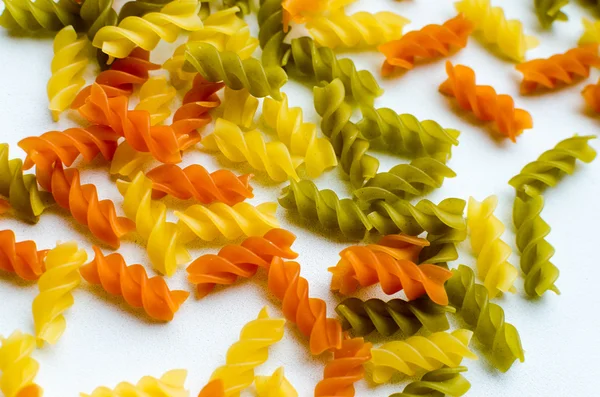 Multicolor spiral pasta — Stock Photo, Image