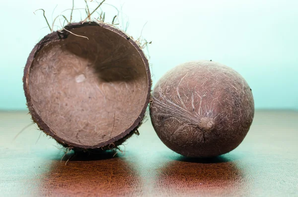 Olej kokosowy i jego powłoki — Zdjęcie stockowe