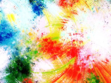 gökkuşağı soyut fraktal arkaplan 3d oluşturma