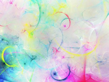 gökkuşağı soyut fraktal arkaplan 3d oluşturma