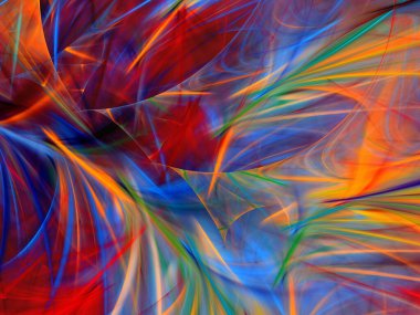 soyut kaotik fraktal arkaplan 3B oluşturma