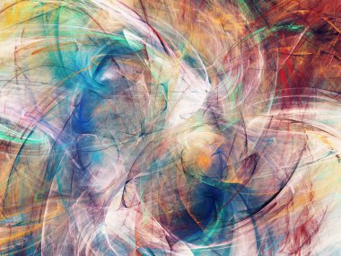 soyut kaotik fraktal arkaplan 3B oluşturma