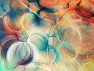 soyut kaotik fraktal arkaplan 3B oluşturma