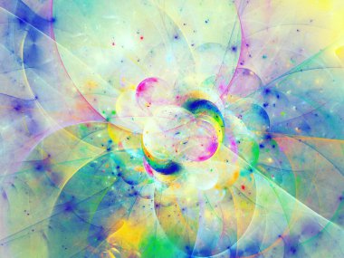 gökkuşağı soyut fraktal arkaplan 3d oluşturma