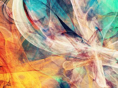 soyut kaotik fraktal arkaplan 3B oluşturma