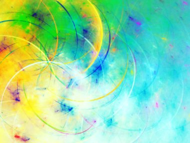 mavi soyut fraktal arkaplan 3d oluşturma