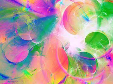 gökkuşağı soyut fraktal arkaplan 3d oluşturma