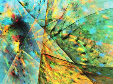 soyut kaotik fraktal arkaplan 3B oluşturma