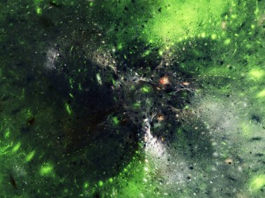 yeşil Soyut Fraktal arka plan 3d render