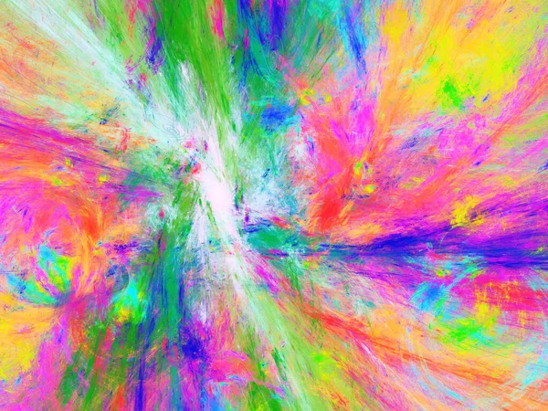 Rainbow Abstract Fractal Background Rendering — Stock Photo, Image