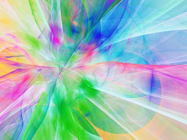 gökkuşağı soyut fraktal arkaplan 3d oluşturma