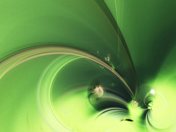 Verde Abstrato Fractal Fundo Renderização — Fotografia de Stock